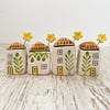 Leafy Greens Mini Ceramic Houses