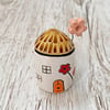 Flowers Round Tower Mini Ceramic House