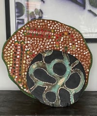 Image 1 of Black and blue ceramic.