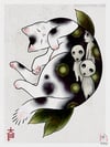 Kodama Cat Art Print