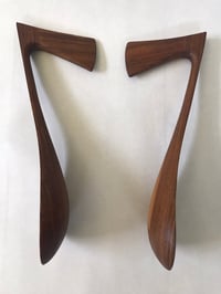 Image 3 of Jens Quistgaard Dansk Wood Series 'Viking' Danish Modern Salad Servers, Marked 'Danmark' Set of 2 
