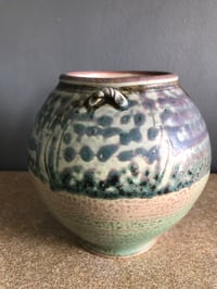 Image 2 of Vintage John Preus Varigated Glaze Studio Pottery Vessel