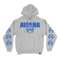 Blue Logo Hoodie (Grey)