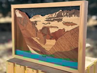 Image 3 of Handcrafted  Wall Art: Serenity of Lake Louise - Rustic Mountain Landscape