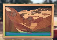 Image 1 of Handcrafted  Wall Art: Serenity of Lake Louise - Rustic Mountain Landscape