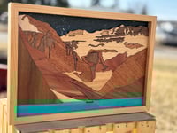 Image 5 of Handcrafted  Wall Art: Serenity of Lake Louise - Rustic Mountain Landscape