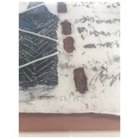 Image 5 of Original Mixed-Media, Hand-Embellished Carborundum Etching by James Coignard, Signed, Framed, 1980s