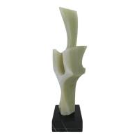 Image 1 of Original Leonardo Nierman Abstract Onyx Sculpture, Signed