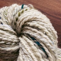 Image 3 of Handspun - White with Blue and Green