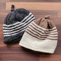 Image 1 of Hand Knitted Alpaca and Merino Baby Beanie