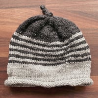 Image 5 of Hand Knitted Alpaca and Merino Baby Beanie