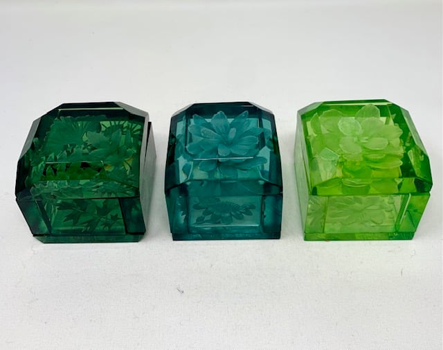 Image of Mini Lucite Boxes (Green Tones)- New Delivery