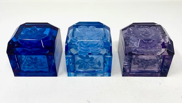 Image of Mini Lucite Boxes- Blue Tones (New Delivery)