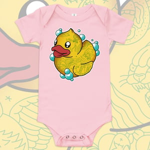 Image of BUBBLE DUCK BABY GROW. 3-18 MONTHS