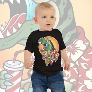 Image of PARTY DINO BABY TEE. 6-24 MONTHS
