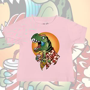 Image of PARTY DINO BABY TEE. 6-24 MONTHS