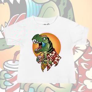 Image of PARTY DINO BABY TEE. 6-24 MONTHS