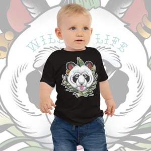 Image of PANDA PUNK BABY TEE. 6-24 MONTHS