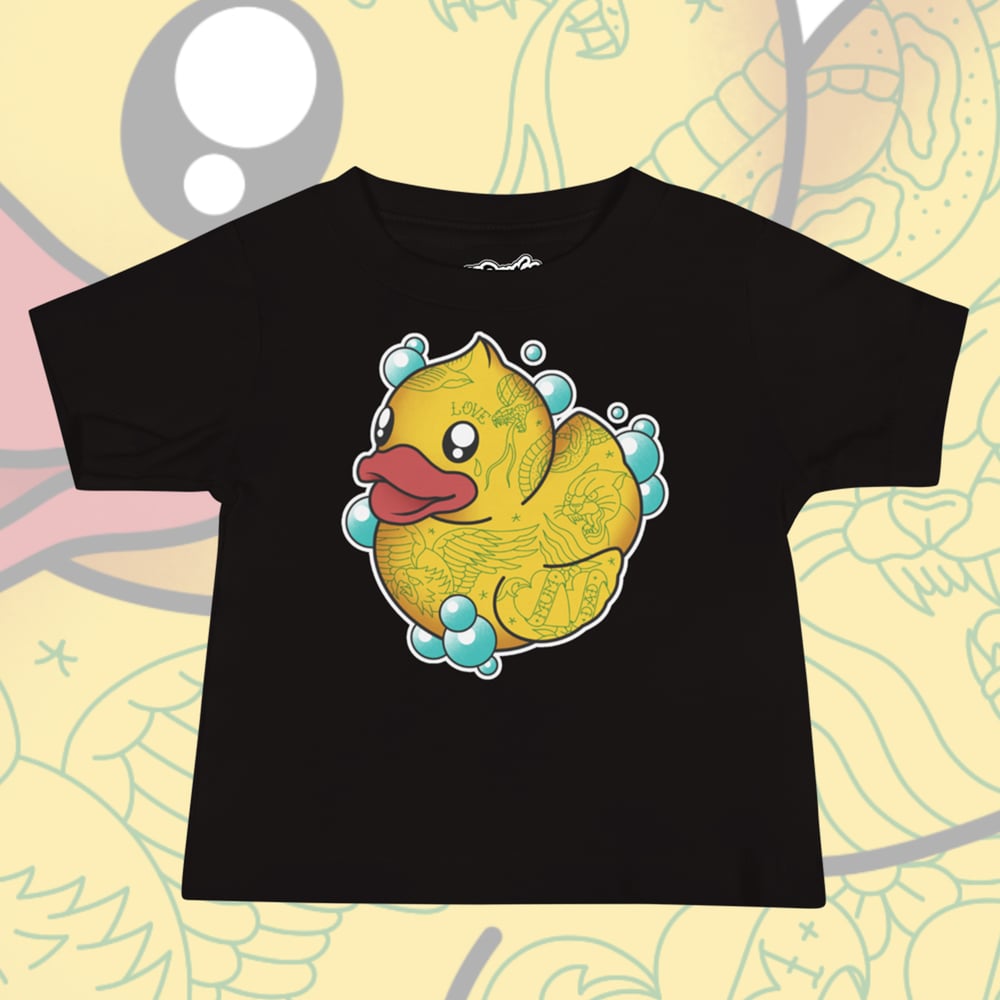 Image of BUBBLE DUCK BABY TEE. 6-24 MONTHS