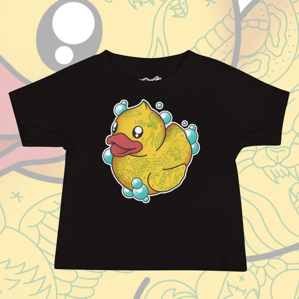 Image of BUBBLE DUCK BABY TEE. 6-24 MONTHS