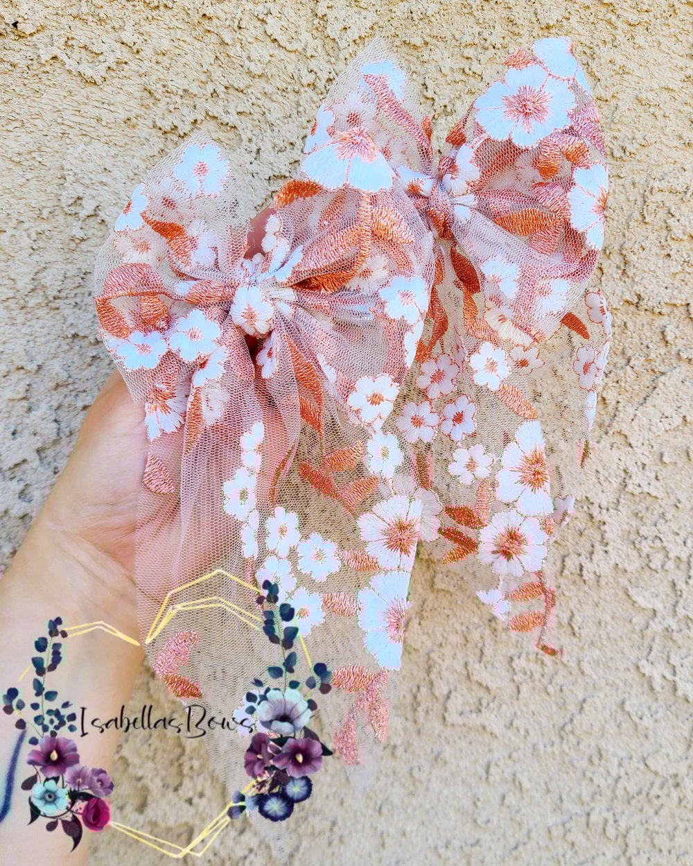 Image of Glitter flower mesh