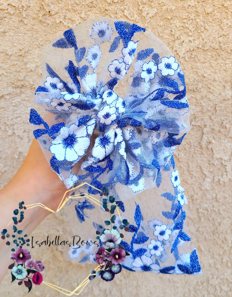 Image of Glitter flower mesh