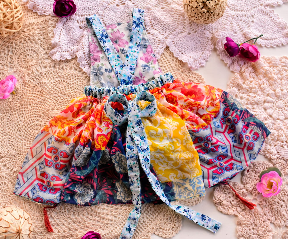 Image of Patchwork Elephant Skirted Playsuit no. 005 