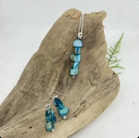 Image 2 of Natural Shell Beads & Sterling Silver and Silver Chain