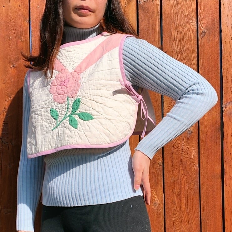Image of Side Tie Top — Antique Roses