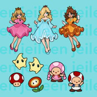 Image 2 of Princesses and Friends sticker set