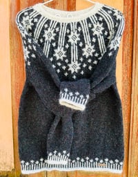 Image 5 of Stars of Barbro - Icelandic wool sweater - Galaxy - Ready to ship