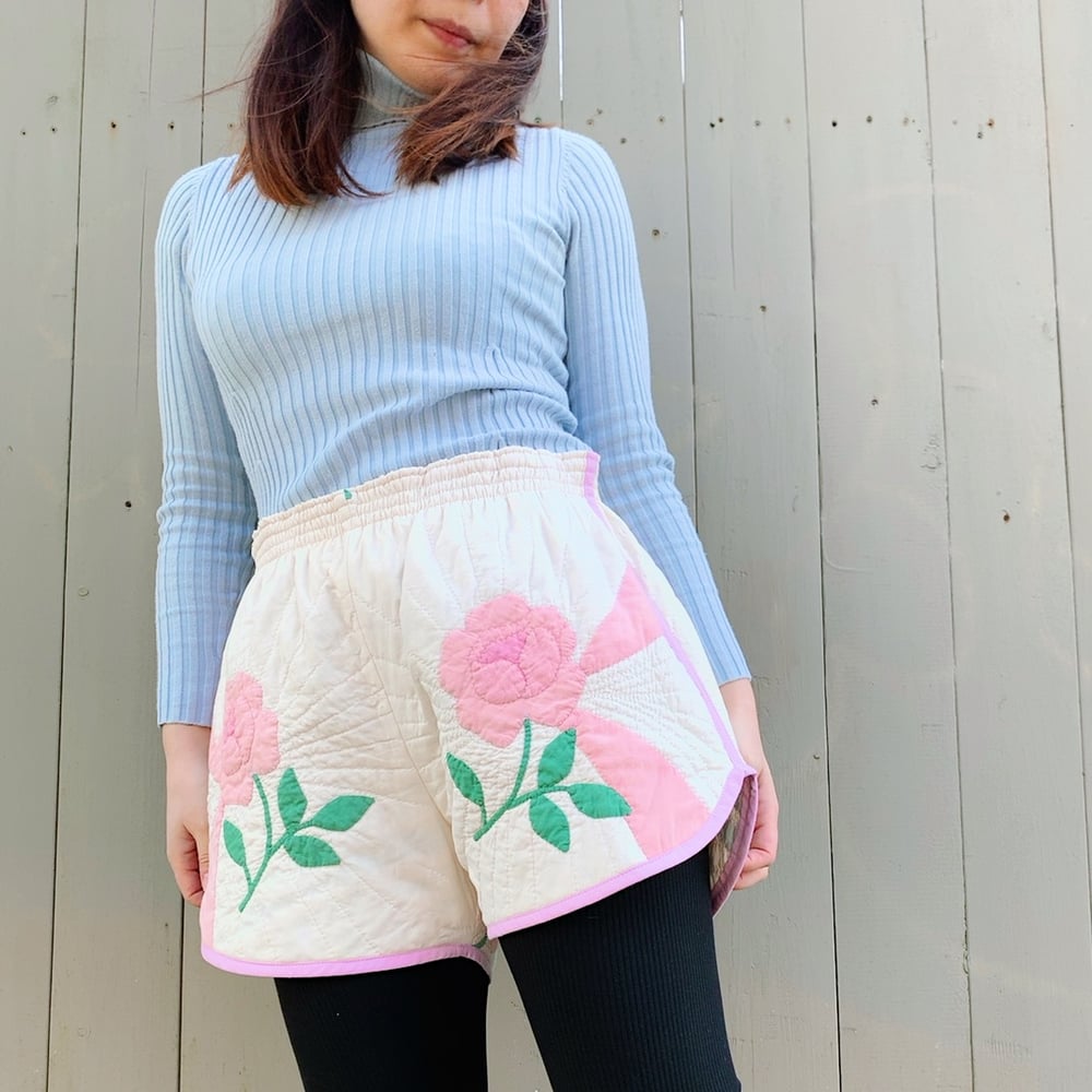 Image of Retro Quilt Shorts — Antique Roses
