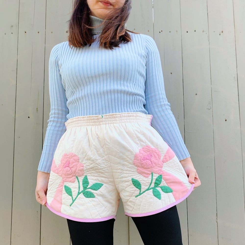 Image of Retro Quilt Shorts — Antique Roses