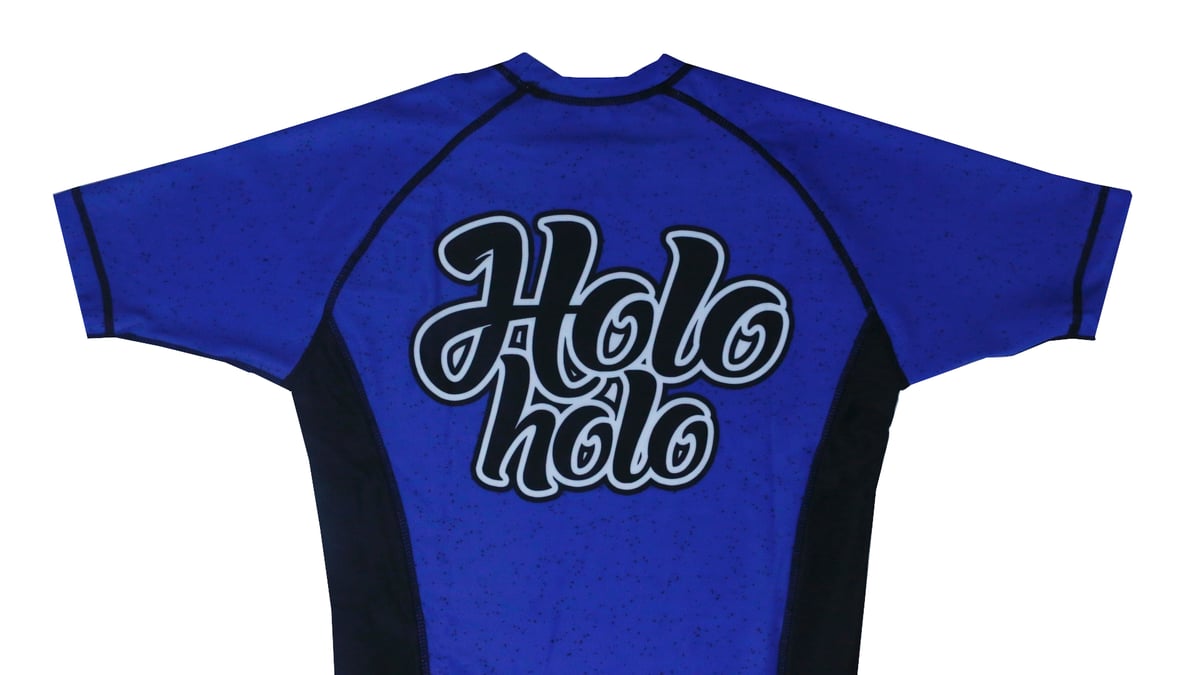 Image of (PREORDER) HOLO HOLO  Rash Guard - BLUE