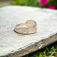 Image 2 of 1913 Sheffield  sterling silver spoon ring 