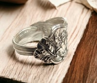 Image 2 of Antique Alvin Silver Fleur de Lis Spoon Ring