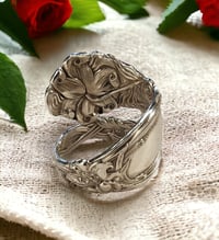 Image 2 of 1903 Sterling Silver Frontenac Spiral Spoon Ring 