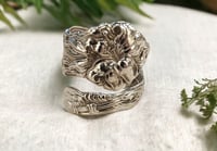 Image 1 of 1903 Sterling Silver Frontenac Spiral Spoon Ring 