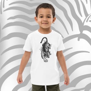 Image of KIDS WHITE TIGER TEE. 5-13 YEARS