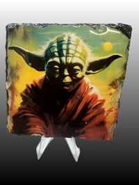 Yoda Painted Rock Slate