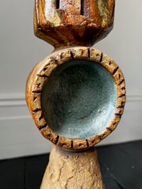 Image 7 of Early Ceramic Totem Lamp by Rooke, England [II]