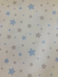 Image 1 of Piqué de Canutillo - Estrellas - Blanco/Azul/Gris - 10€/m