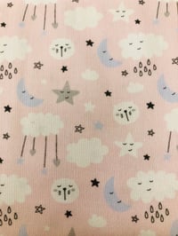 Image 1 of Piqué de Canutillo - Lunas y Estrellas - Rosa/Blanco/Gris - 10€/m