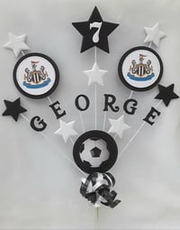 Image 8 of Personalised Football Cake Topper, Football Centrepiece, Football Party Decor, Soccer Cake Topper