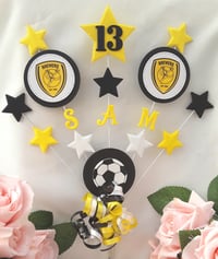 Image 10 of Personalised Football Cake Topper, Football Centrepiece, Football Party Decor, Soccer Cake Topper