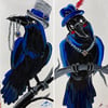 Dapper Crows: set of two 6”x12” oil on canvas ready to ship 5-15-2024!