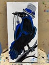 Dapper Crows: set of two 6”x12” oil on canvas ready to ship 5-15-2024!