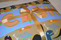 Image 3 of Dinosaur Print Personalised Pillow
