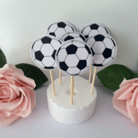 Image 1 of Football Cupcake/Food Picks, Football Party Table Decor, Football Table Decor  