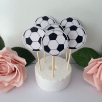 Image 1 of Football Cupcake/Food Picks, Football Party Table Decor, Football Table Decor  